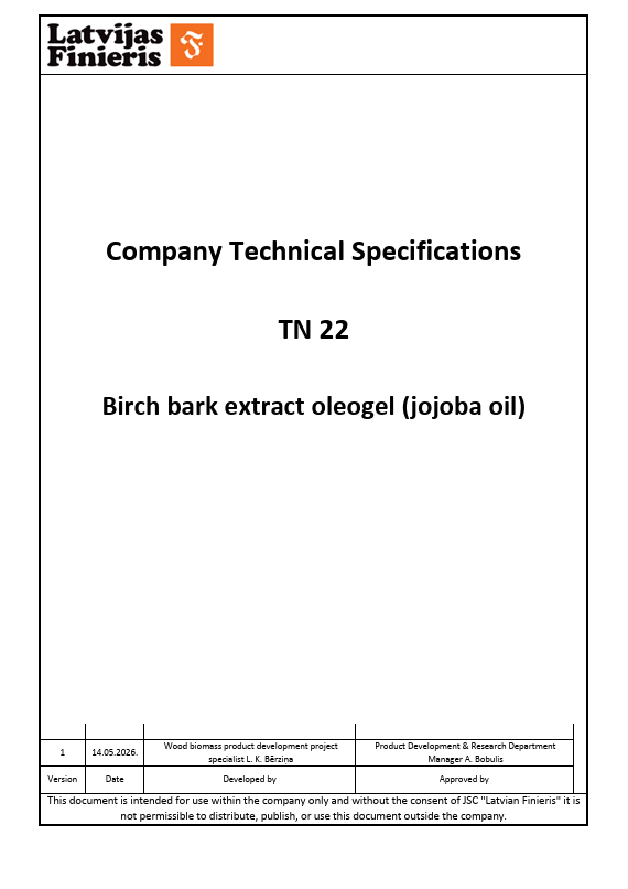 Technical Specifications Jojoba